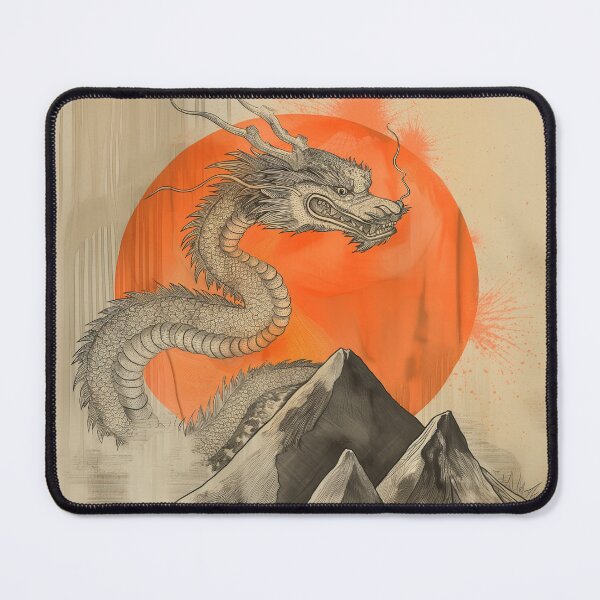 Item preview, Japanese Dragon Painting on Rice Paper designed and sold by SpoonToonCnt.