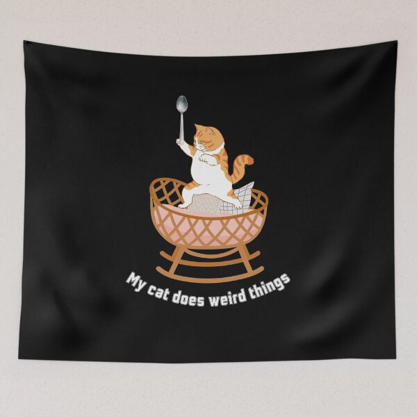 Item preview, MY CAT DOES WEIRD THINGS T-SHIRT designed and sold by Fivehdad.