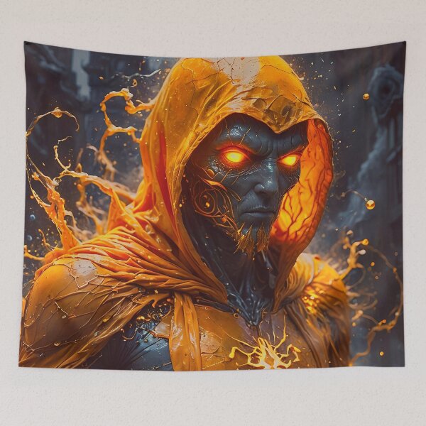 Item preview, Yellow Orange Powerful Alien Superhero designed and sold by TheArtOfPat.
