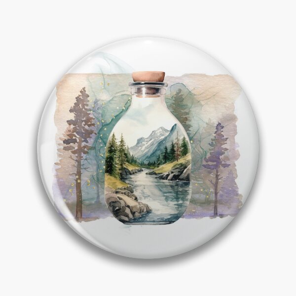 Item preview, Cedar Pine Trees Forest Terrarium Bottle  designed and sold by WildWoodlandWitch.