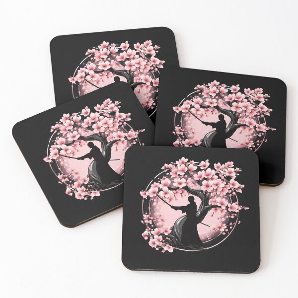 Item preview, Japanese warrior training under the cherry blossom tree designed and sold by Aquillashop.