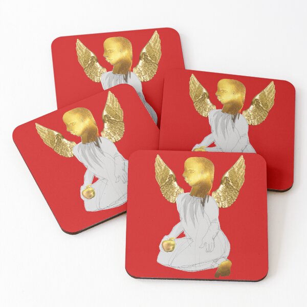 Item preview, The Inducement Angel with Gold Apple (Original Art Drawing by ACCI) designed and sold by VanyssaGraphics.
