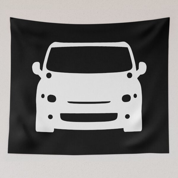 Item preview, Fiat Multipla 1998-2004 white silhouette designed and sold by EdimDesign.