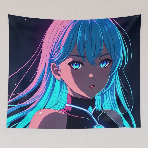 Item preview, Anime beauty in blue designed and sold by AdultAnime.