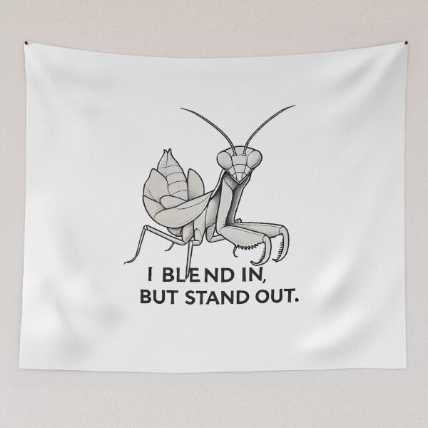 Item preview, I blend in, but stand out.-Green Mantis designed and sold by Blink Art Studio.