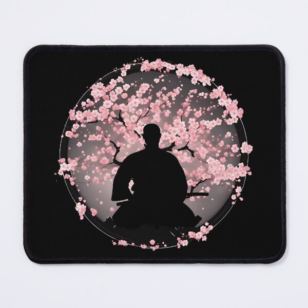 Item preview, Warrior's meditation under the blooming cherry tree designed and sold by Aquillashop.