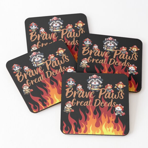 Item preview, Brave Paws, Great Deeds. Small Cute Firefighters. designed and sold by maciej999.