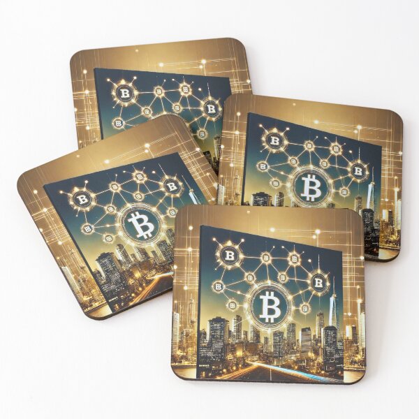 Item preview, Digital Fusion: Bitcoin and the Urban Skyline designed and sold by Marinaso.