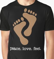 Peace Love Feet Shirt Graphic T-Shirt