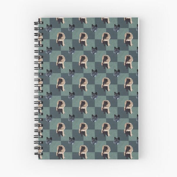 Item preview, Wolf Pack Grey Wolf Black Wolves Teal Checkerboard Seamless Pattern designed and sold by fiatluxillust.
