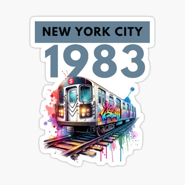 Item preview, New York City 1983 Retro Subway Graffiti Car, NYC Transit  designed and sold by NewYorkify.