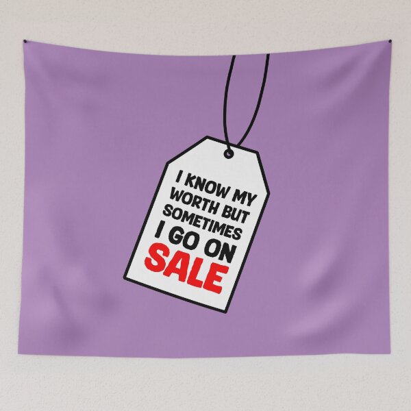 Item preview, I know my worth swinging tag designed and sold by greggfriedrice.