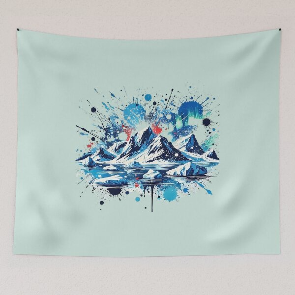 Item preview, Arctic splatter art designed and sold by PetPaletteCards.