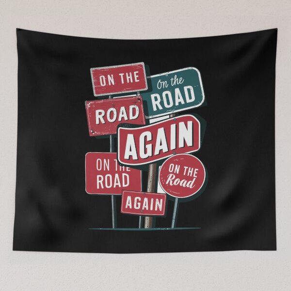 Item preview, ROAD TRIP VINTAGE SIGNS - ON THE ROAD AGAIN designed and sold by justyna-s28.
