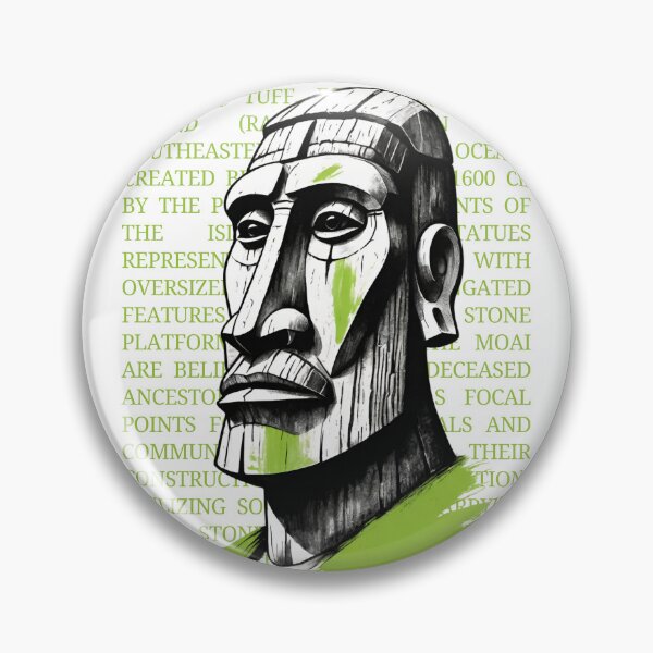 Item preview, Vintage  Easter Island Design sketch by CallisC Arts ⭐⭐⭐⭐⭐ designed and sold by CallisC-Arts.