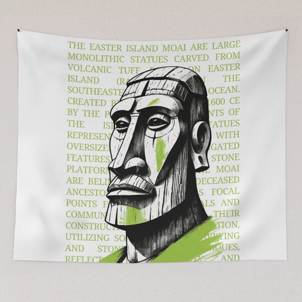 Item preview, Vintage  Easter Island Design sketch by CallisC Arts ⭐⭐⭐⭐⭐ designed and sold by CallisC-Arts.