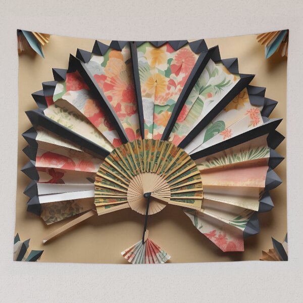 Item preview, Origami Art - Elegance Unfolded: Regency-Inspired Ornate Fan designed and sold by ArtfulFolds.