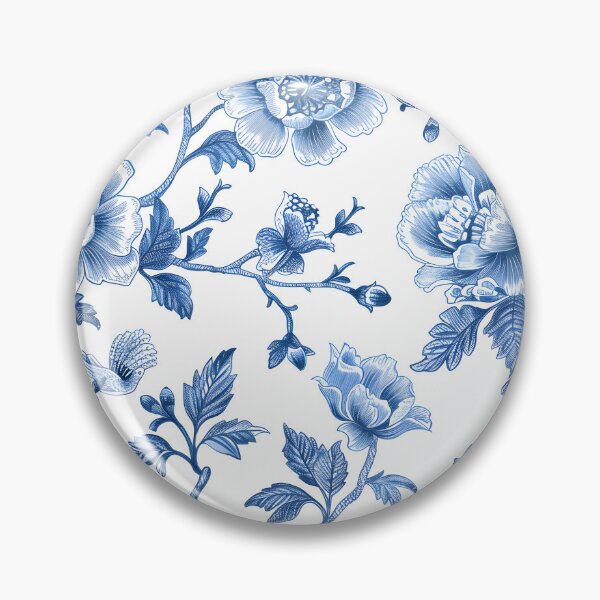 Item preview, Blue and White Floral Pattern designed and sold by LyricalsArtwork.