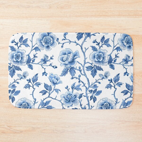 Item preview, Blue and White Floral Pattern designed and sold by LyricalsArtwork.