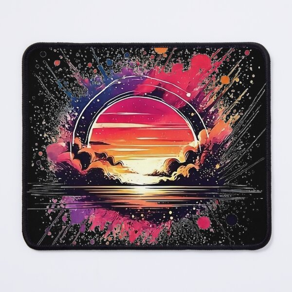 Item preview, Sunset splatter art designed and sold by PetPaletteCards.