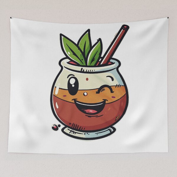 Item preview, Cheerful Yerba Mate Cup Winking Design designed and sold by flamini.