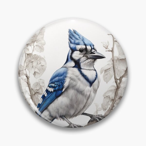 Item preview, Black and White Blue Jay designed and sold by Pencil-Art.