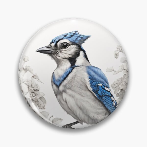 Item preview, Black and White Blue Jay designed and sold by Pencil-Art.