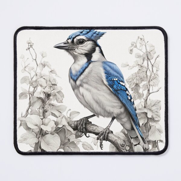 Item preview, Black and White Blue Jay designed and sold by Pencil-Art.