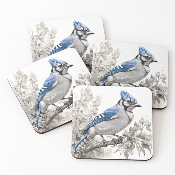 Item preview, Black and White Blue Jay designed and sold by Pencil-Art.