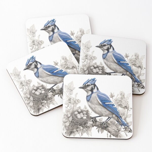 Item preview, Black and White Blue Jay designed and sold by Pencil-Art.