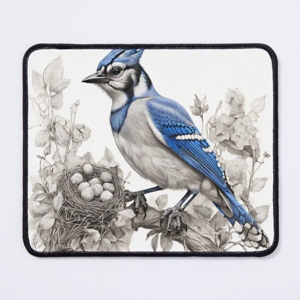 Item preview, Black and White Blue Jay designed and sold by Pencil-Art.