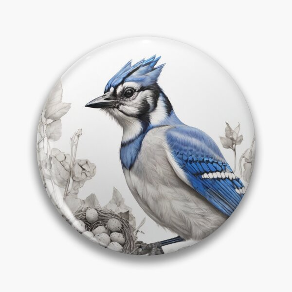 Item preview, Black and White Blue Jay designed and sold by Pencil-Art.