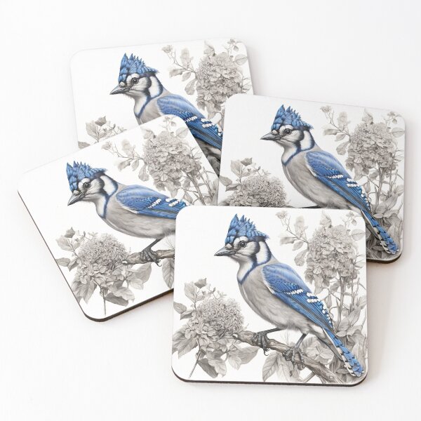 Item preview, Black and White Blue Jay designed and sold by Pencil-Art.