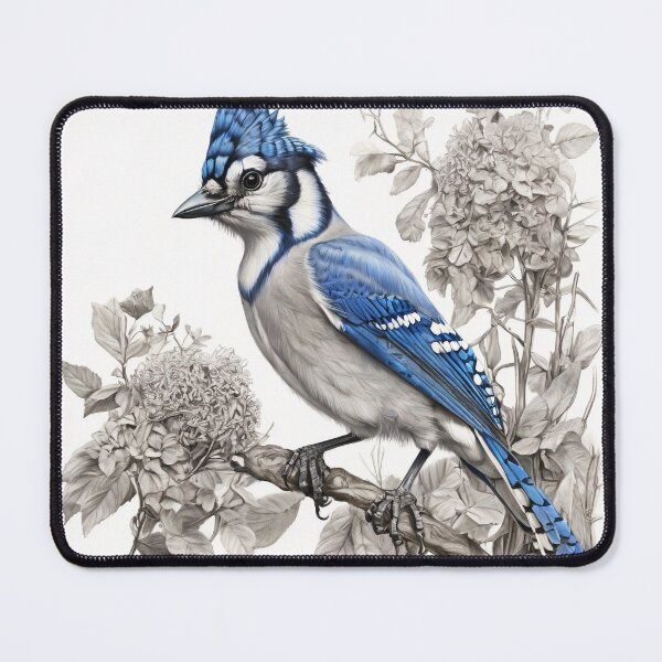 Item preview, Black and White Blue Jay designed and sold by Pencil-Art.