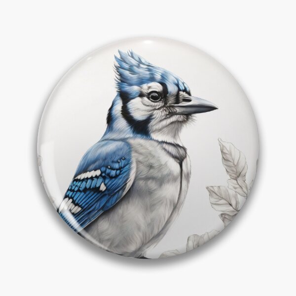 Item preview, Black and White Blue Jay designed and sold by Pencil-Art.