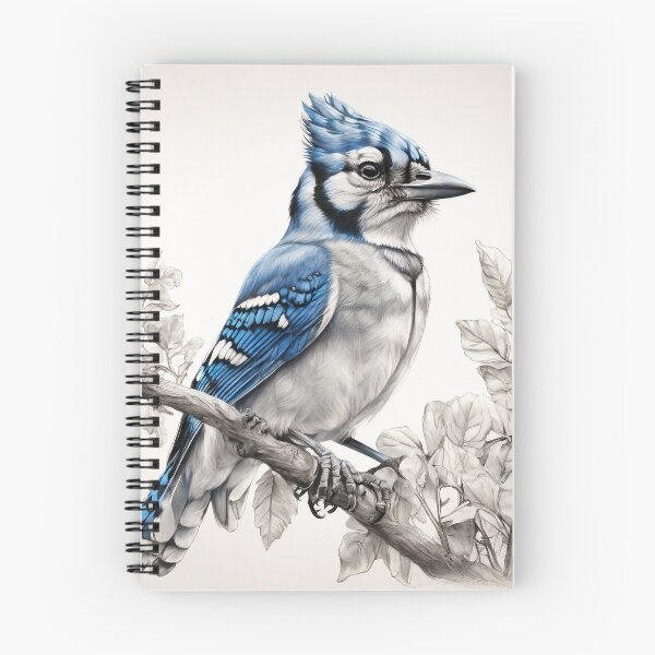 Item preview, Black and White Blue Jay designed and sold by Pencil-Art.