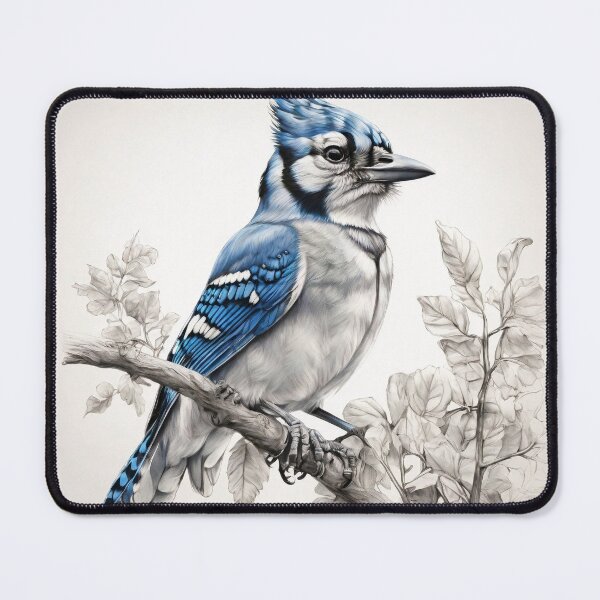 Item preview, Black and White Blue Jay designed and sold by Pencil-Art.