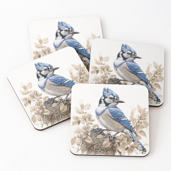 Item preview, Black and White Blue Jay designed and sold by Pencil-Art.
