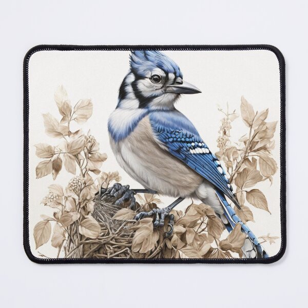 Item preview, Black and White Blue Jay designed and sold by Pencil-Art.