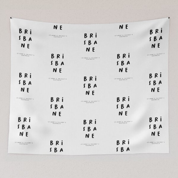 Item preview, Brisbane | Typography Design | Design Map Coordinates designed and sold by RM-Journey.