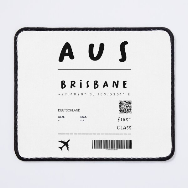 Item preview, Brisbane | Plane Ticket Design | Traveling | Tourists designed and sold by RM-Journey.