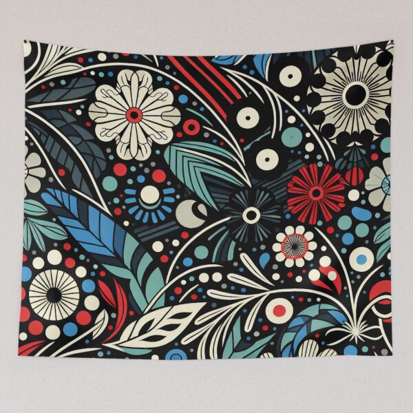 Item preview, Bold Retro Floral Pattern - Vibrant and Playful Art designed and sold by SportyAndArtful.