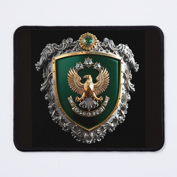 Item preview, Golden Emerald Diamond Falcon Shield designed and sold by Way Way Cool.