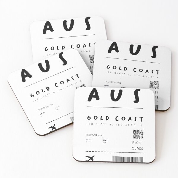 Item preview, Gold Coast | Plane Ticket Design | Traveling | Tourists designed and sold by RM-Journey.
