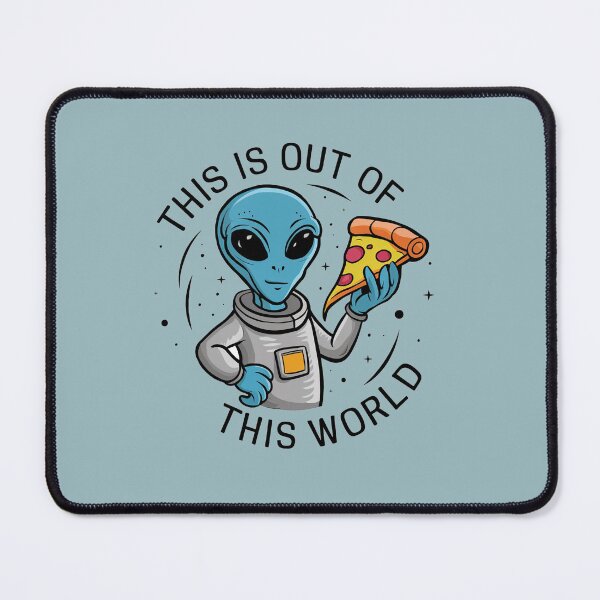 Item preview, Funny Space Alien eating Pizza Slice designed and sold by Nature's Fancy.