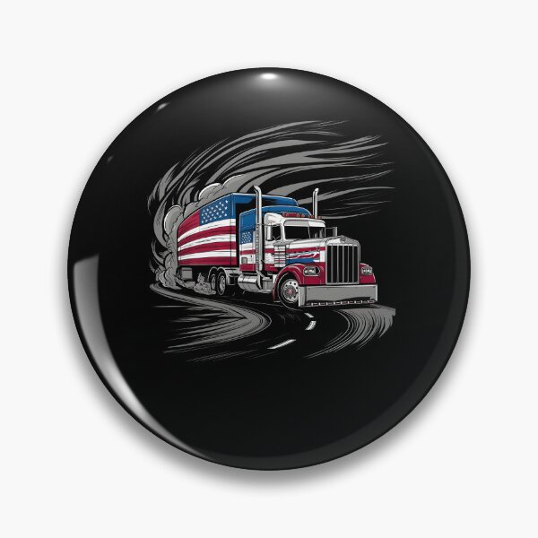Item preview, US American Flag Seme Truck Driver 18 Wheeler Trucker designed and sold by MTRBSK11.