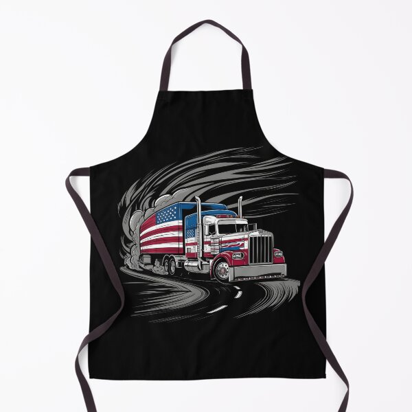 Item preview, US American Flag Seme Truck Driver 18 Wheeler Trucker designed and sold by MTRBSK11.
