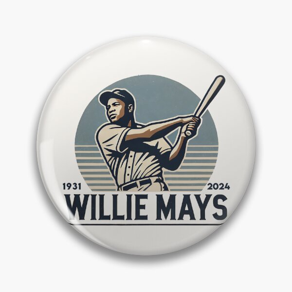 Item preview, Vintage Willie Mays Baseball Tribute Art designed and sold by Retro Travel Design.