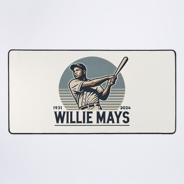 Item preview, Vintage Willie Mays Baseball Tribute Art designed and sold by Retro Travel Design.