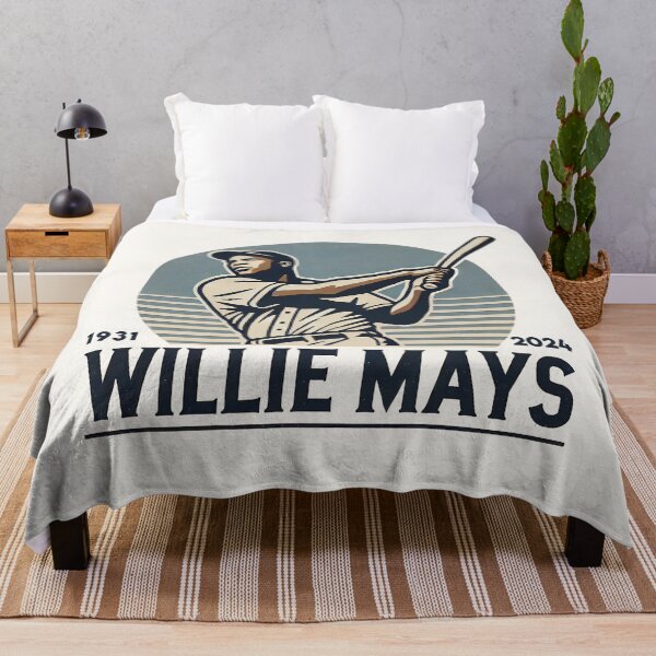 Item preview, Vintage Willie Mays Baseball Tribute Art designed and sold by Retro Travel Design.